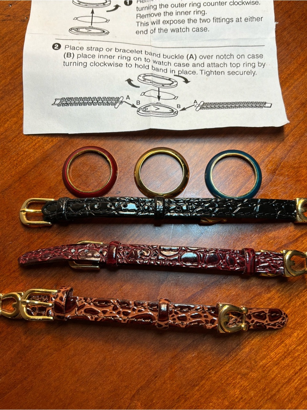 3 Etienne Aigner Interchangeable Watch Bezel and Leather Watch Bands